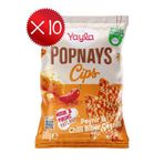 Yayla Popnays Cips Peynir ve Chilli Biber Çeşnili Mısır ve Pirinç Patlağı 80 g x10