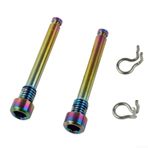 Yaylı Klipsli Bisiklet Disk Fren Kaliper Cıvataları, Dişli Rotorlar İçin Alaşımlı ve Paslanmaz Çelik Donanım, Uyumlu Altın/Siyah/Renk Seçenekleri, 2'li Paket (Yağmur Yayı)