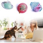 Yaylı Metal Fareli Kafes Kedi Oyun Topu Sıçrayan Spiral Kedi Topu