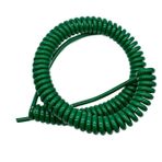 Yaylı Spiral Kablo, 13AWG 2.5mm2 Single Core PU Insulated Spiral Spring Cable Green Stretch 1-12 Meters(Stretch 12 Meters)