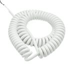Yaylı Spiral Kablo, 2 Core Spring Spiral Wire 0.75mm2 18AWG Polyurethane Retractable Cable Multiple Lengths(Stretch 4 Meters)
