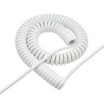 Yaylı Spiral Kablo, 4 Core Spiral Retractable Industrial Wire 9 Meters Stretch Polyurethane 22-28 AWG(0.3mm2 22AWG)