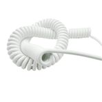 Yaylı Spiral Kablo, 4 Core Spring Spiral Electric Wire 28AWG 0.1mm2 PU Shrinkable Stretch 1-10 Meters(Stretch 2 Meters)