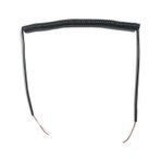 Yaylı Spiral Kablo, Retractable Spring Extension Cord 20AWG 2 Core 0.5mm2 Black Undraw 1.25-3.75 Meters(Undraw 2.5 meters)