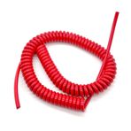 Yaylı Spiral Kablo, Spiral Spring Household Extension Cord 2 Core Copper 6m Original 4m Stretch Multiple Sizes(22AWG 0.3mm2)