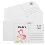 YAYODS 200 Yaprak Suluboya Kartpostallar Boş 4 x 6 Kartpostal, 140 lb/300 GSM Küçük Suluboya Kağıt Kartları Sanat Malzemeleri Festival Hediyeleri Boyama, Kendin Yap Tebrik Teşekkür Kartları, Posta