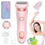 Yaz Başlangıç seti, Tüy Çıkarıcı, Ipx7 Su Geçirmez Kablosuz Tıraş Makinesi, Yüz Bikini Bacakları Için LED Ekranlı Kadınlara Özel Tıraş Makinesi (Pembe)