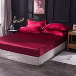 Yaz Buz İpek Nevresim Takımı Nefes Alabilir Katlanabilir Mat Klima için Saten Lastikli Çarşaf 120 x 200 cm Aile Konforu ve Soğuk Uyku için Mükemmel.