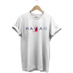 Yaz Deniz Hawaii Yazı Baskılı Tekne %100 Pamuk Regular Fit Bisiklet Yaka T-Shirt - Beyaz
