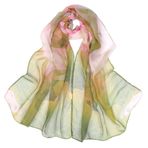 Yaz kadın güneş kremi Georgette ipek eşarp sahil plaj havlusu toptan ince ipek eşarp eşarp önlük büyük şal, 10 # Lotus Yaprağı-yeşil, Tek Beden