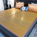 Yaz Soğutma Pedi Karbonlu Bambu Yatak Topper Çift Taraflı Katlanabilir Yatak Mat Nefes Soğutma Uyku Mat Sıcak Hava için 150x190 cm Yaz Temel