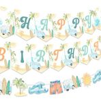 Yaz Sörfü Doğum Günü Partisi Süslemeleri Vintage Sörf Mutlu Yıllar Afiş Bunting Sörf Tahtası Afiş Yaz Hawaii Plaj Doğum Günü Dekorasyonu Yüzme Havuzu Hawaii Parti Malzemeleri