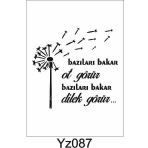 Yazı Desenler Stencil Şablon (25x25) Yz-087