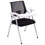 Yazı Pedi ile Katlanır Eğitim Koltuğu - Ofis Konferans Odası Okul Sınavı Oturma - Rahat Sırtlık Yeşil ve Siyah Seçenekleri 51x54x88cm