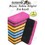 Yazı Tahta Silgisi Eva 9 Adet Beyaz Yazı Tahtası Silgisi Kaliteli Keçe Uçlu Eva Okul Sınıf Ofis Kuru Silgi - Çok Renkli - 11x5 cm - Standart