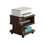 Yazıcı Stand Rafı Yerden Tavana Çıkarılabilir Yazıcı Dolabı Masa Yazıcısı Raf Yerleştirme Masası Masa Yanı Çok Katlı Stand Küçük Yazıcı Masası(Brown)