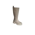 YAZKIŞ Kadın Siyah Krem Düz Taban Çizme Tpuk Boyu 6cm Diz Boyu 37cm Krem 39