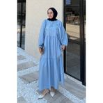 Yazlık Elica Elbise Bebe Mavisi - XL
