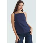 Yazlık Kadın Kare Yaka İnce Askılı Bluz Trend Tasarım Zarifane Modern Stil