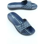 Yazlık Kadın Puantiyeli Terlik - Lacivert