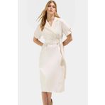 Yazlık Midi Elbise Rahat A Kesim Dokuma Kumaş Casual Stil Modern Dayanıklı Malzeme