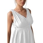 Yazlık Muslin Elbise Askılı Bohem Örgülü Bağlama Detaylı Helen Elbise (Beyaz, Standart)