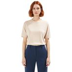 Yazlık Rahat Crop Bluz Scuba Kumaş Bisiklet Yaka Regular Kalıp Kullanım Premium Kalite_Taş-S