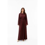 yazlık rahat günlük elbise (180, bordo, 40)