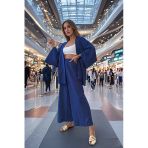 Yazlık Rahat Kimono Lacivert Alt Üst Takım