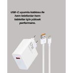 Yazline Global 67W Turbo Hızlı Şarj Adaptörü ve Type-C Kablo Güvenli Şarj Teknolojisi - Renkli