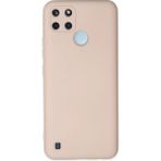 Yazline Global Mey Ithalat® Realme C25Y Kılıf Nano Içi Kadife Silikon - Pudra