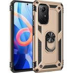 Yazline Global Mey Ithalat® Redmi Note 12S Kılıf Sofya Yüzüklü Silikon Kapak - Gold