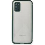 Yazline Global Mey Ithalat® Samsung Galaxy A02S Kılıf Miami Şeffaf Silikon - Koyu Yeşil