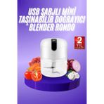 Yazline Global Rondo Doğrayıcı 250 ml Taşınabilir USB Şarjlı Pratik El Rondo Blender - Renkli