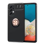 YBROY Huawei Mate 60 RS Ultimate için kılıf, ultra ince yumuşak TPU silikon kılıf, 360 derece dönebilen halka tutucu, cep telefonu kılıfı, Huawei Mate 60 RS Ultimate için koruyucu kılıf (siyah + pembe
