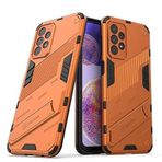 YBROY Realme GT Neo 5 Lite için kılıf, Yumuşak TPU + Sert PC için, Tam Gövde Sağlam Darbeye Dayanıklı Kılıf, Stand Fonksiyonu, Realme GT Neo 5 Lite için Çizilmez Kapak. (Turuncu)