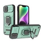 YBROY Xiaomi Poco M6 5G için kılıf, Yumuşak TPU + Sert PC, Tam Gövde Sağlam Darbeye Dayanıklı Kılıf, Stand Fonksiyonu, Xiaomi Poco M6 5G için Çizilmez Kılıf (Yeşil)