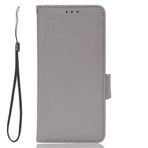 YBROY Xiaomi Poco M6 PRO 4G için kapak, Premium PU Deri Flip Cüzdan Kılıf Kart Yuvası ile, Standı Fonksiyonu, Kılıf Xiaomi Poco M6 PRO 4G için(Gri)