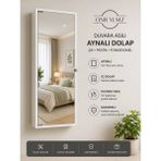 Yc dekoe Modern Tasarımlı Aynalı Takı Dolabı Ahşap 166 cm Yükseklik 41 cm Genişlik 41 cm Derinlik