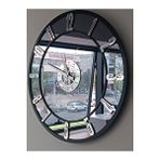 Yc Melonni Gerçek Aynalı Duvar Saati 40 Cm Image Modern Salon Füme