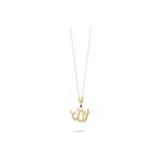 YCL JEWELLERY Altın Dorikalı Zirkon Taşlı Allah Yazılı Kolye