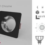 Ycl YC-2010 Dekoratif Modern Siyah UV Chrome Sıva Altı Spot Kasa