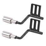 Yctze 1 Çift RC Araba Dekoratif Metal Simülasyon Egzoz Borusu Aksesuarları Scx10 1/10 Ile Uyumlu, RC Paletli Araçlar Için Temel, Bronco Için Ideal, 1/10 iç Mekan Ve