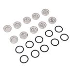Yctze 10 Adet Fren Ana Silindir Gözetleme Camı Lens O Ring Seti, Evrensel Motosiklet ATV Için, Şeffaf Yağ Kullanımı Gözlem Için Reçine Lens (18MM)