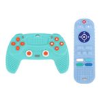 Yctze 2 Paket Silikon Bebek Diş Çıkarma Oyuncakları, TV Uzaktan Kumanda Şekli, Yatıştırıcı Diş Etleri Için Eğitici Çiğneme Duyusal Dişlikleri (Mavi Mavi)