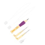 Yctze DIY Craft Nakış Keçe İğne Yumruk Kalem Seti 2 Bahar İğneli, Yetişkinler Için Mükemmel, 4 katlı Ve İnce Boyut 6