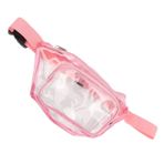 Yctze PVC Suya Dayanıklı Çok Amaçlı Şeffaf Bel Çantası, Seyahat Için İdeal, Fermuar Kapatmalı Çok Fonksiyonlu Şeffaf Bel Çantası (PINK)