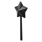 Yctze Tuz Değnek Sevimli Pentagram Şekli Biber Çalkalayıcı Değnek Plastik Tuzluk (BLACK)