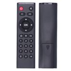 Yctze TV Kutusu için Yedek Uzaktan Kumanda, Uzun Mesafe, Tanix TX5 TX3 için Düğmeler, TX6, TX92, H6, Siyah, ABS KabukSilikon Düğme, 2 X AAA Ba