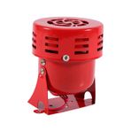 Yctze Ultra Kompakt Güvenlik 110DB Alarm Motoru Siren 12 V Elektrikli Siren Korna Alarmı 50 S Kırmızı Araba Kamyon Motosiklet Için